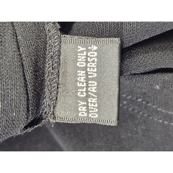 Dana Buchman 10 Black Drape Neck Career Work Blouse Top Shirt Stretch Orig. EUC - Picture 6 of 6